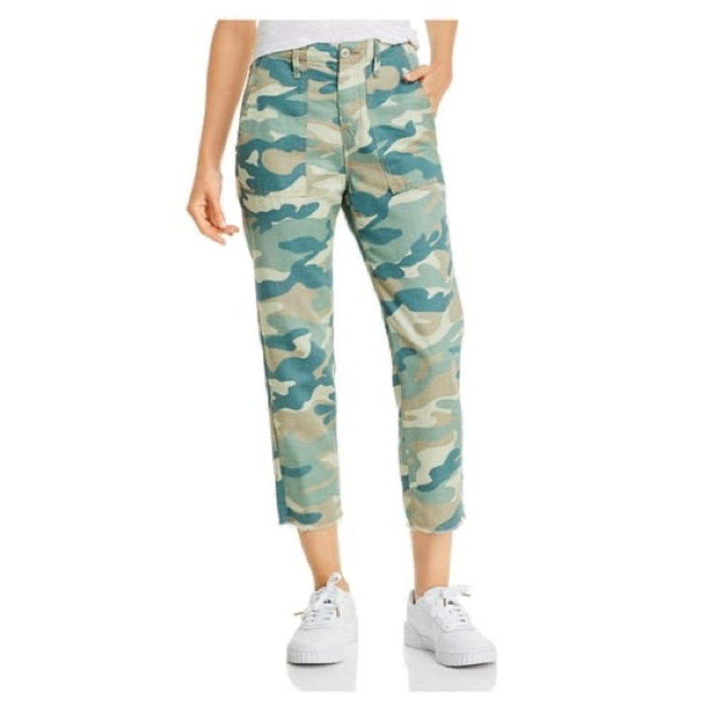 MOTHER Camo The Shaker Chop Crop Size 28